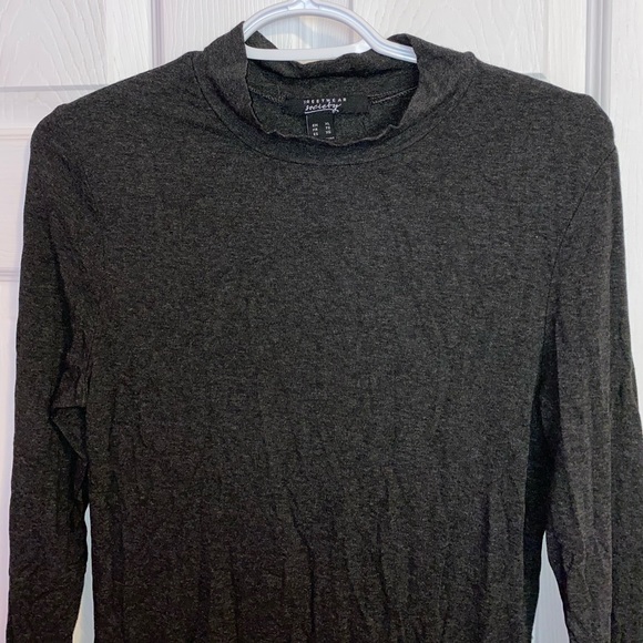 Grey Mock Neck Midi Dress - Picture 2 of 2